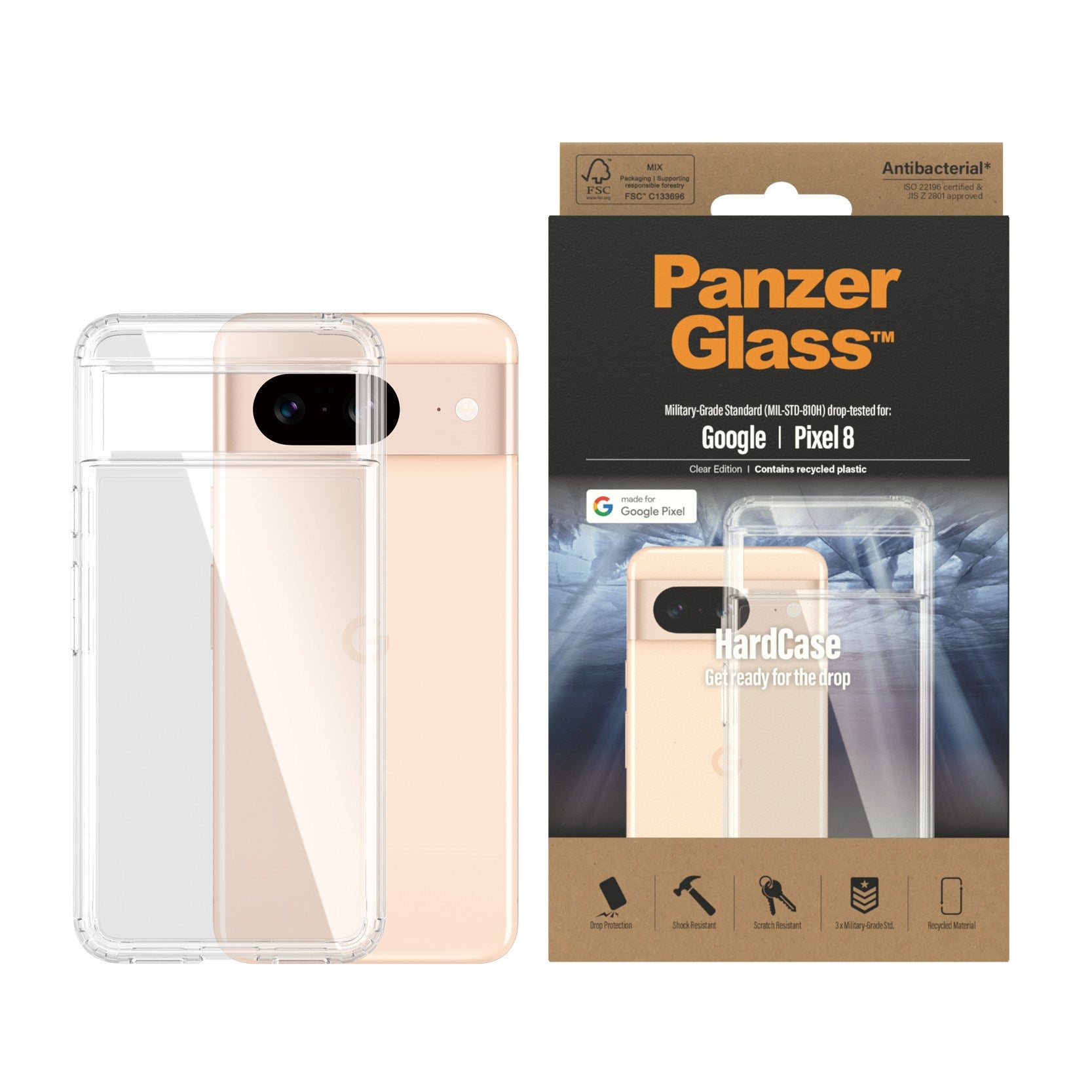 PanzerGlass® HardCase Transparent Google Pixel 8